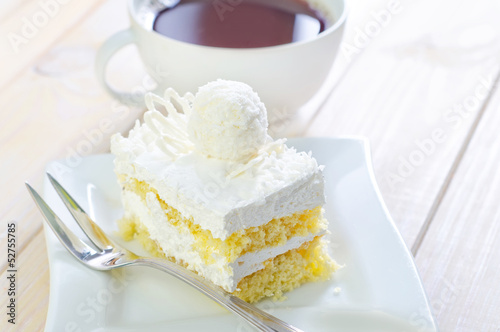 Photo: Cake with coffee Cake with coffee