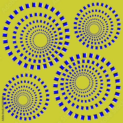 Vector: Rotating Circles. Optical Illusion Rotating Circles. Optical Illusion