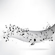 abstract musical background with notes