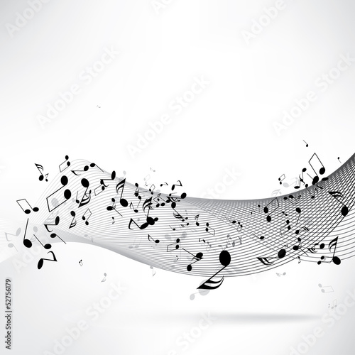 Vector: abstract musical background with notes abstract musical background with notes