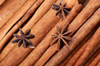 anice and cinnamon macro background