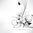 Abstract background with floral elements