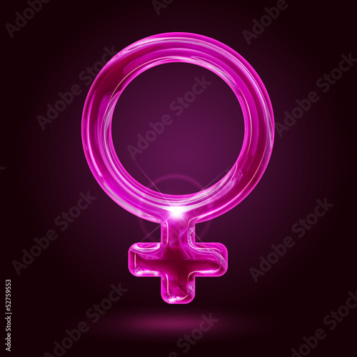 Illustration: shining female symbol shining female symbol