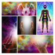 Angel healing hands collage