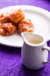 cream and pumpkin  fritters