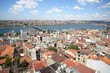 Photo: Landscape with lot of homes, river, bridges and ships Landscape with lot of homes, river, bridges and ships
