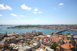 Photo: Landscape with lot of homes, river, bridge and ships Landscape with lot of homes, river, bridge and ships