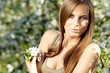 Woman in a amazing secret garden