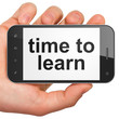 Time concept: Time to Learn on smartphone
