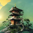 Buddhist temple in the mountains