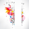 abstract musical background with notes