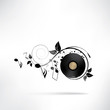 abstract musical background with notes