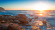 sunset and rocks