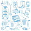 fishing seamless pattern