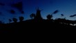 Wind Mill and time lapse clouds sunrise, tilt