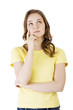 Photo: Beautiful teenage girl is thinking Beautiful teenage girl is thinking