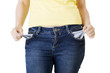 Photo: Woman with empty pockets Woman with empty pockets
