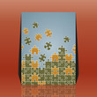 Puzzle pieces vector - flyer design