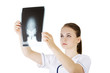 Female doctor looking at an x-ray