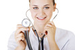 Female doctor with stethoscope