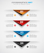 Infographic design template with paper tags