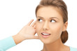 happy woman listening gossip