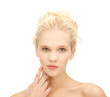 clean face of beautiful girl