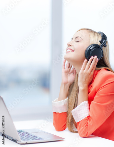 Photo: woman with headphones woman with headphones