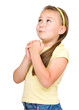 Cute little girl is praying