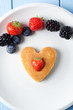 Photo: Strawberry Pancake Heart Strawberry Pancake Heart