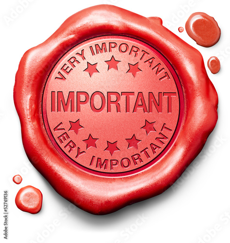 Photo: important important