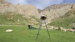 Video: Camper pitching a tent at the mountain Camper pitching a tent at the mountain