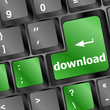internet download button on black computer keyboard