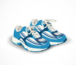 Sport shoes, sneakers. Vector illustration