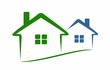 two modern houses - construction