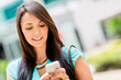 Woman texting on her phone