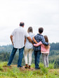 Family enjoying nature