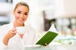 Woman At A Coffee House