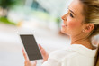 Business woman with tablet computer