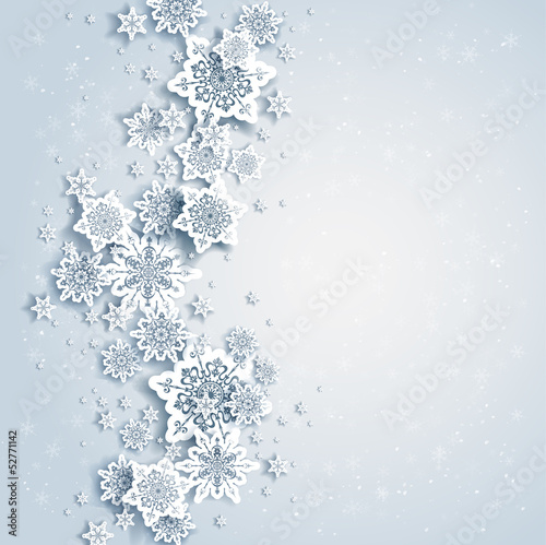 Vector: Winter background with snowflakes Winter background with snowflakes