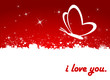 Vector: Karte Schmetterling Herz - I love you Karte Schmetterling Herz - I love you