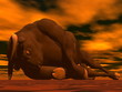 Dying bull - 3D render