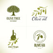 Set of olive labels
