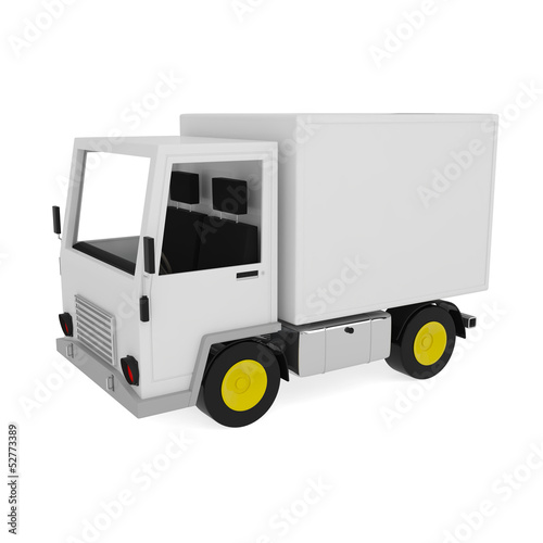 Illustration: Delivery Truck isolated on white Delivery Truck isolated on white