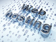 Illustration: SEO web design concept: Silver Web Hosting on digital background SEO web design concept: Silver Web Hosting on digital background