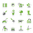 Vektor: Gardening tools and objects icons - vector icon set Gardening tools and objects icons - vector icon set