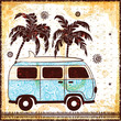 Old fashion car illustration
