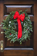 Wooden Front Door Decorated Wi...