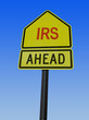 irs ahead post sign