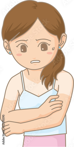 Vector: 日焼けした女性 日焼けした女性